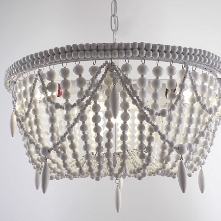 Люстра Rh Anselme White Wood Weathered Chandelier Imperiumloft 84574-22 - фото