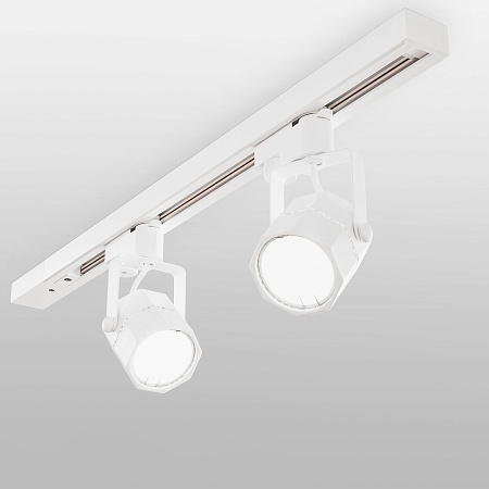 Трековый светильник для однофазного шинопровода Robi GU10 Белый MRL 1004 Elektrostandard - фото