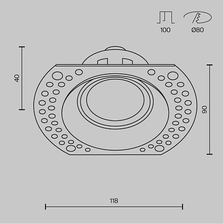 Встраиваемый светильник Technical DL042-01-RD-B - фото