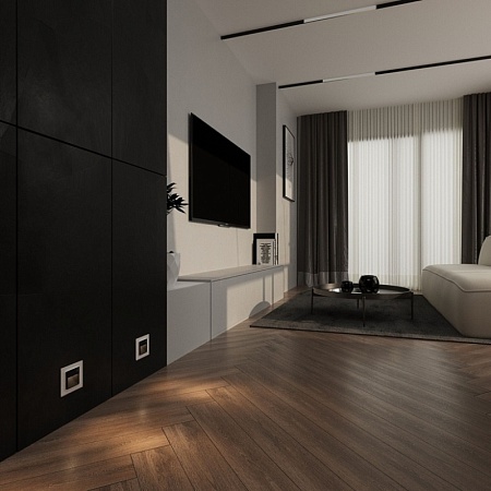 Встраиваемая LED подсветка три режима с датчиком движения (черный матовый) W1154608 - фото