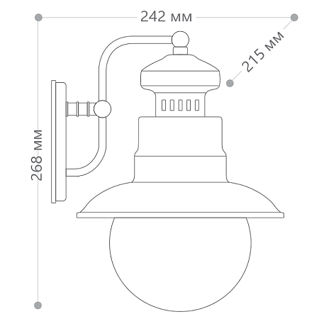 Светильник садово-парковый Feron PL575 на цепочке 60W 230V E27, черный - фото