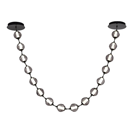 SL6520.403.16 Светильник подвесной ST-Luce черный жемчуг/прозрачно-дымчатый LED 1*80W 4000K HELMI - фото