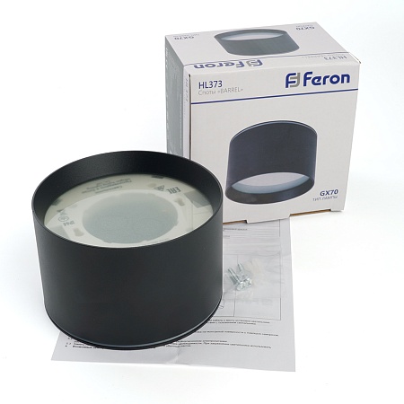 Светильник потолочный Feron HL373 25W, 230V, GX70, черный - фото