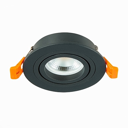 Св-к встр. Черный GU10 1*50W IP20 L90xW90xH27 220V Без ламп ST251.418.01 - фото