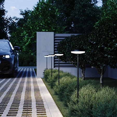 Светильник уличный наземный ST-Luce черный/белый LED 1*12W 2700K SL9524.415.01 - фото