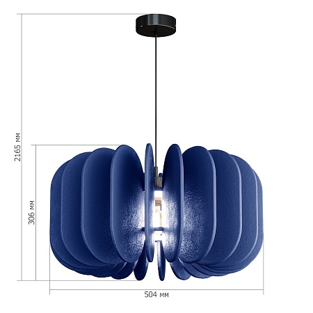 Светильник подвесной ST-Luce Черный/Синий E27 1*60W SL3004.403.01 - фото