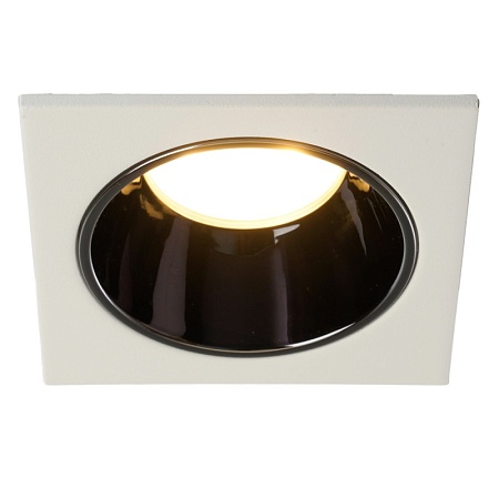 Светильник встраиваемый Feron DL3112 потолочный MR16 G5.3 белый + черный хром - фото