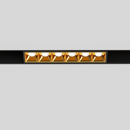 Slim Magnetic Трековый светильник 6W 4000K Artas чёрный/золото 85101/01 85101/01 Elektrostandard - фото