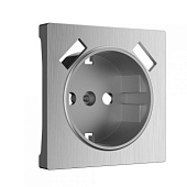 Накладка  для розетки USB cеребряный рифленый WL09-USB-CP