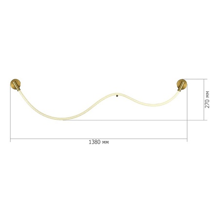 Светильник настенный ST-Luce Латунь/Белый LED 1*20W 4000K SL6118.301.01 - фото