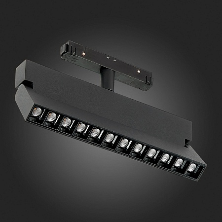 Магнитный трековый светильник Черный LED 1*12W 4000K 1 009Lm Ra>90 36° IP20 L219xW22xH1 ST362.446.12 - фото