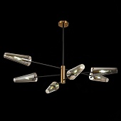 Светильник потолочный ST-Luce Бронза,Черный/Дымчатый E14 6*40W SL1209.302.06