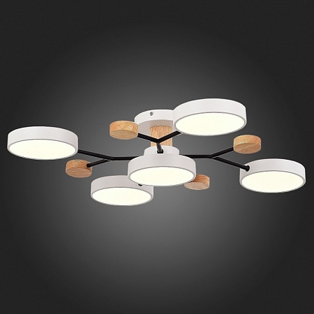 Светильник потолочный Белый/Белый LED 5*12W 3000K/4500K/6000K SLE6006-502-05 - фото