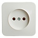 Розетка 1-местная б/з открытой установки, STEKKER, 250В, 10А, IP20, серия София, белый, MST10-11-01 - фото