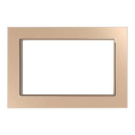 Рамка 2-местная (без перемычки), стекло, STEKKER, GFR00-7012-02, серия Катрин, шампань - фото