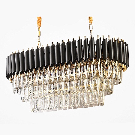 Люстра Empire Black Rectangular Chandelier Crystal Imperiumloft 156487-22 - фото
