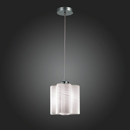 Светильник подвесной ST-Luce Серебристый/Белый с полосками E27 1*60W SL117.503.01 - фото