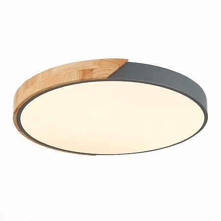 Светильник потолочный Серый, Светлое дерево/Белый LED 1*45W 3000K/4000K/6000K SLE200972-01 - фото