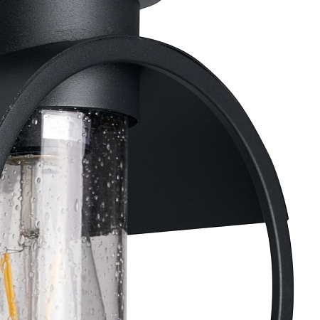 Светильник садово-парковый Feron PL530 на стену вниз 60W E27 230V, черный - фото