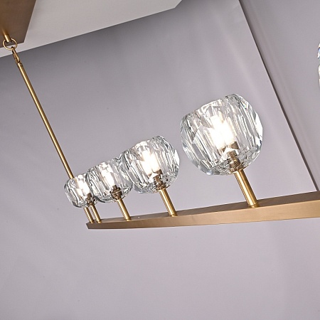 Люстра Rh Boule De Cristal Linear Chandelier 6 Bronze Imperiumloft 240202-22 - фото