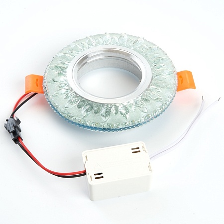 Светильник встраиваемый с белой LED подсветкой Feron CD903 потолочный MR16 G5.3 белый - фото