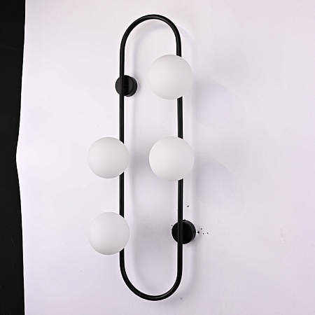 Настенное Бра Hoop Wall H77 Black Imperiumloft 213735-26 - фото