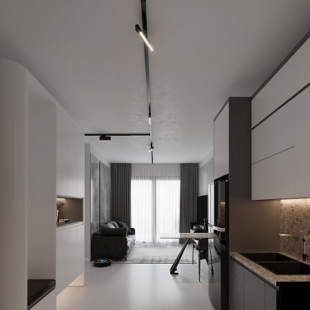 Трековый светодиодный светильник для однофазного шинопровода Garda черный 20 Вт 4200K 85018/01 Elektrostandard - фото