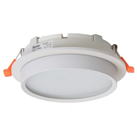 Светильник встраиваемый Feron DL704 потолочный GX70 белый круг IP44 - фото