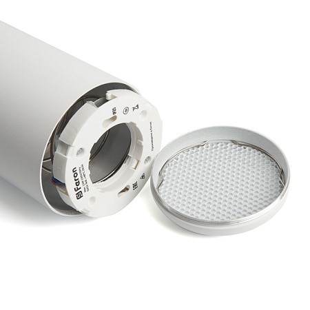 Светильник потолочный Feron HL3658 Barrel ECHO levitation  12W, 230V, GX53, белый, с антибликовой сеточкой, на подвесе 1,7 м - фото