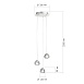 Светильник подвесной ST-Luce Хром/Прозрачный с пузырьками воздуха LED 3*3W 3000K SL6017.101.03 - фото
