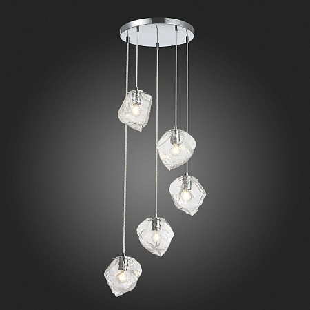 Светильник подвесной ST-Luce Хром/Прозрачный E14 5*40W SL1175.103.05 - фото