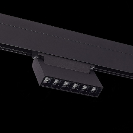 Магнитный трековый светильник Черный LED 1*6W 3000K 532Lm Ra>80 36° IP20 L120xW22xH108 ST364.436.06 - фото