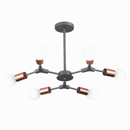 Светильник потолочный Серый, Розовое золото E27 6*60W SLE106403-06 - фото