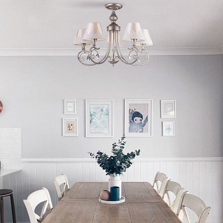 Потолочный светильник Eurosvet 60069/5 серебро - фото