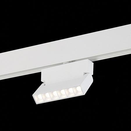 Магнитный трековый светильник белый LED 1*6W 4000K 532Lm Ra>80 36° IP20 L120xW22xH134 4 ST362.546.06 - фото
