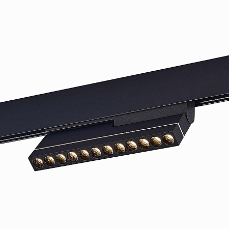 Магнитный трековый светильник Черный LED 1*12W 3000K 450Lm Ra>90 36° IP20 L220xW22xH117 ST805.436.12 - фото