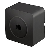 Розетка RJ-45 открытой установки, 1-местная, STEKKER, серия София, черный матовый, MST00-20-05