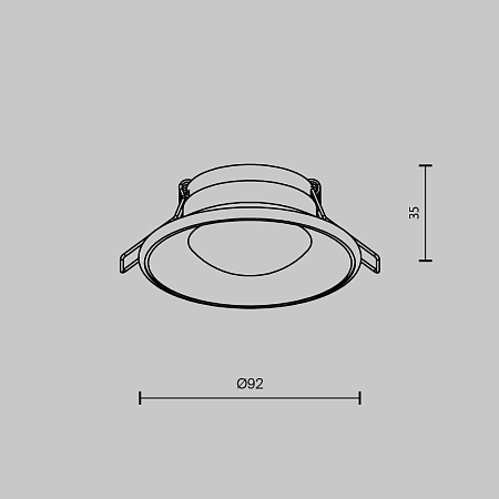 Встраиваемый светильник Technical Spark DL096-GU10-W - фото