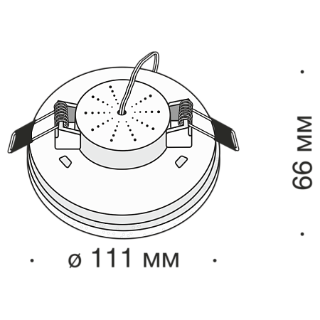 Встраиваемый светильник Technical Plastic DL296-6-6W-W - фото