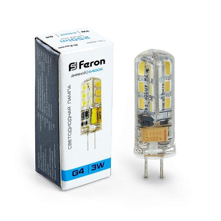 Лампа светодиодная Feron LB-422 G4 3W 12V  6400K - фото