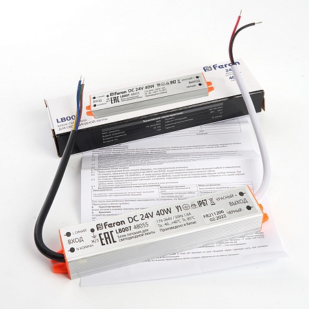Трансформатор электронный для светодиодной ленты 40W 24V (драйвер), LB007 - фото