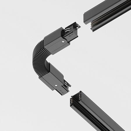 Коннектор гибкий Trinity черный - фото