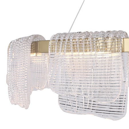 Светильник подвесной ST-Luce золотистый/прозрачный LED 1*66W 3000K SL6021.203.66 - фото