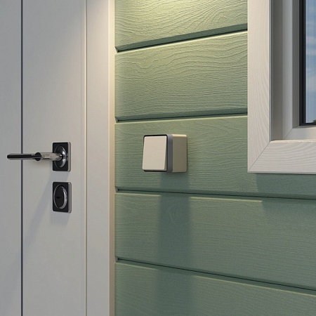 Выключатель одноклавишный влагозащищенный Gallant (слоновая кость) W5010203 - фото