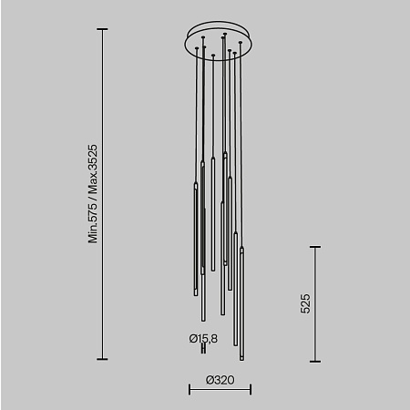 Подвесной светильник Maytoni Light stick MOD236PL-L54BS3K - фото