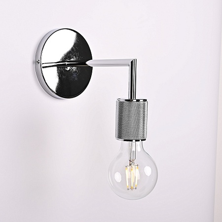 Бра Rh Utilitaire Single Sconce Silver Imperiumloft 123286-22 - фото