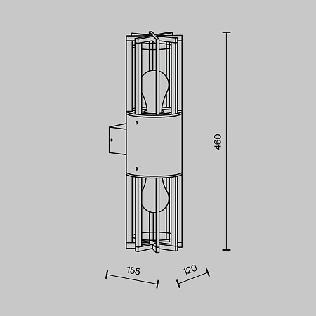 Настенный светильник (бра) Outdoor Barrel O453WL-02GF - фото