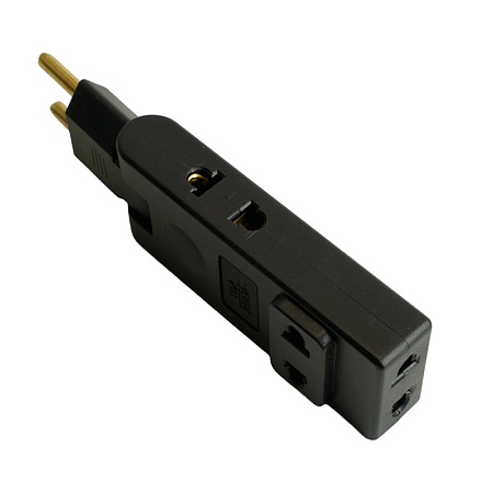 Разветвитель сетевой 4-местный б/з STEKKER ADP10-24-22, 250В, 10A, черный - фото