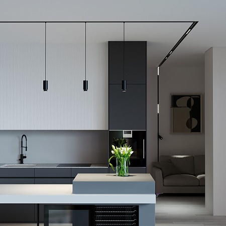 Трековый светильник для однофазного шинопровода Nubis GU10 чёрный 85021/01 Elektrostandard - фото