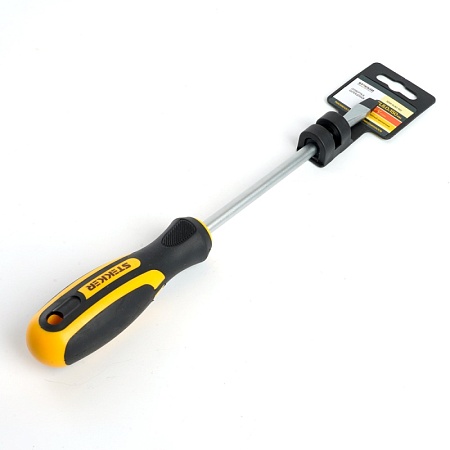 Отвертка шлицевая STEKKER SL 8.0 х 150 мм Cr-V, SDM-SL80-150 - фото